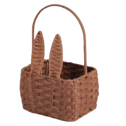 Eco-Friendly Mini Woven Easter Basket with Handle for Food and Drinks