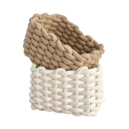 Nordic Eco-Friendly Cotton Rope Woven Storage Basket
